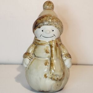 Vintage Stoneware Snowman Christmas figurine